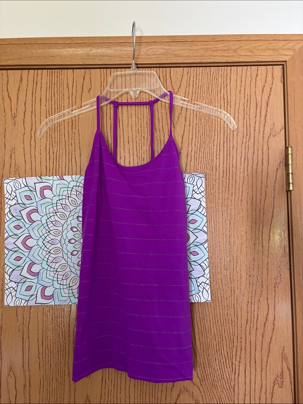 VSX Purple Strappy Tank with Metallic Banding